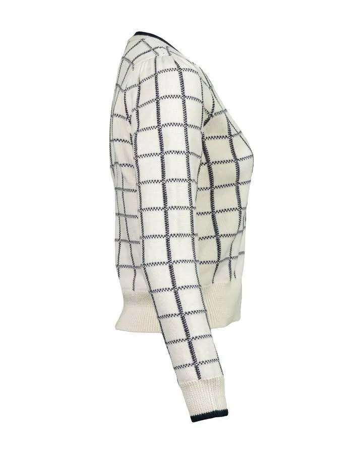 Veronica Beard Adaire Check Cardigan