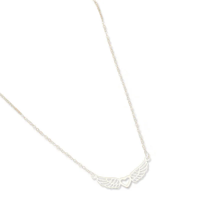 Vienna Verve Metal Necklace with Love Wings Pendants - Wholesale Jewelry Collection