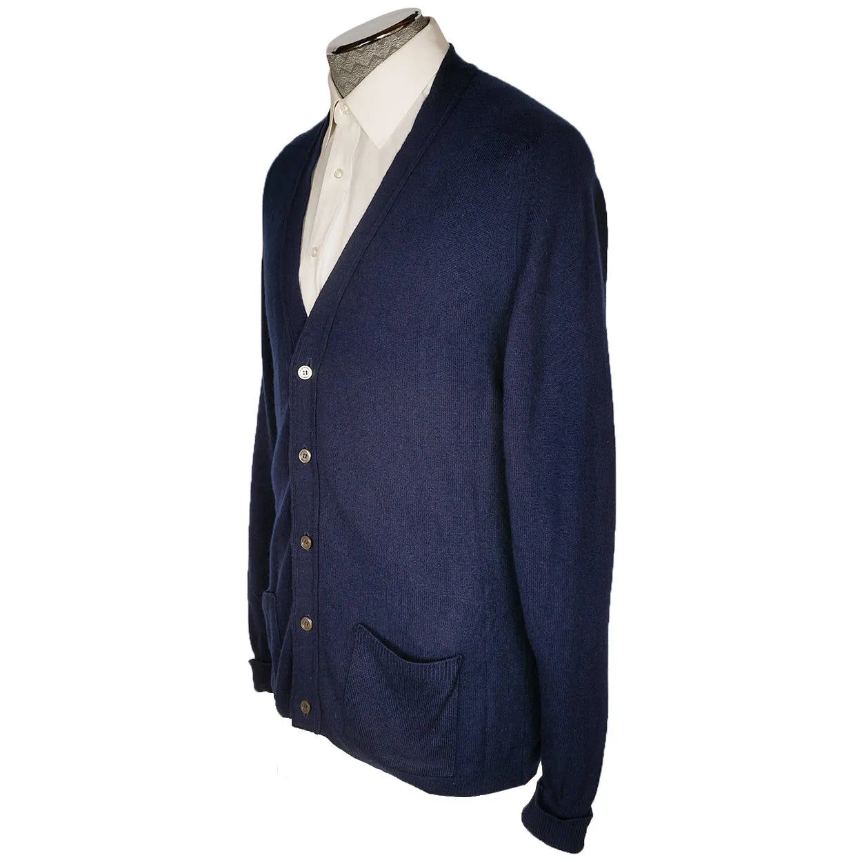 Vintage 1970s St Michael British Cashmere Sweater Mens Cardigan Style Size L 42