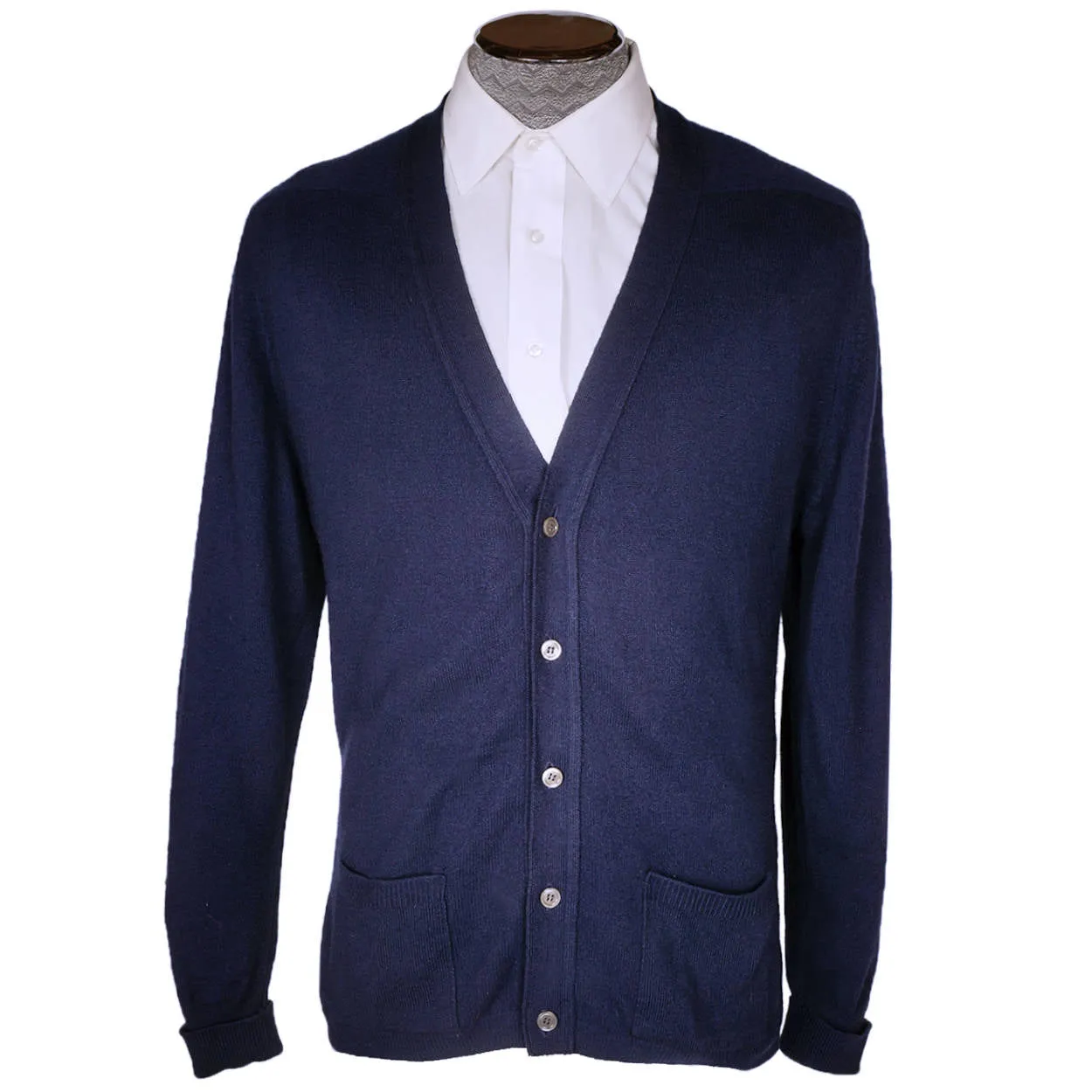 Vintage 1970s St Michael British Cashmere Sweater Mens Cardigan Style Size L 42