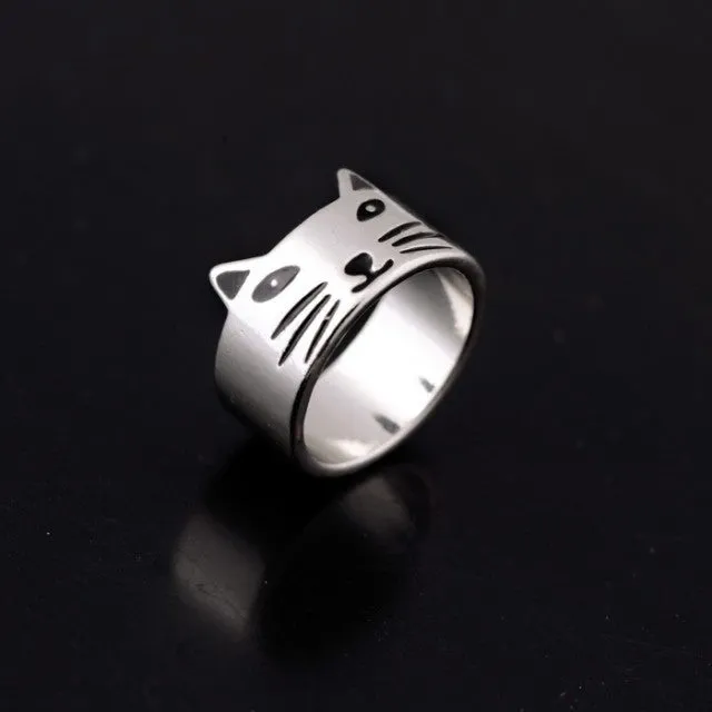 Vintage Cat Fashion Brief Ring