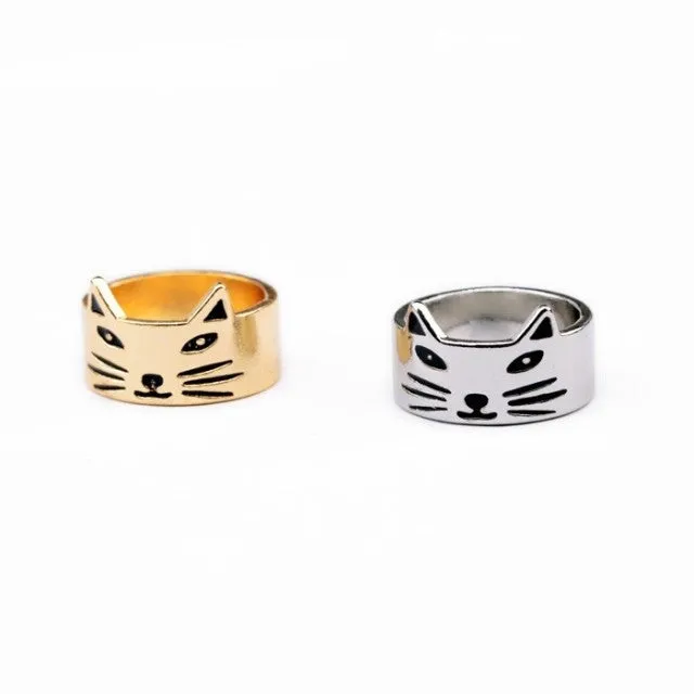Vintage Cat Fashion Brief Ring