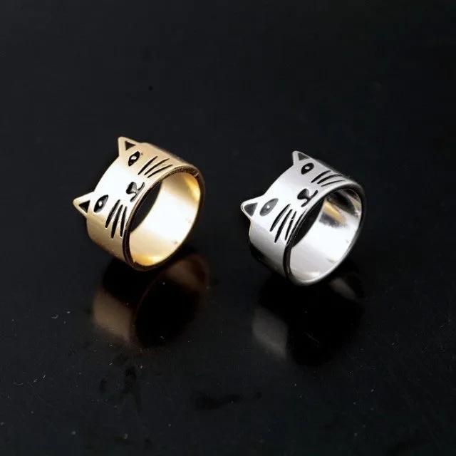 Vintage Cat Fashion Brief Ring