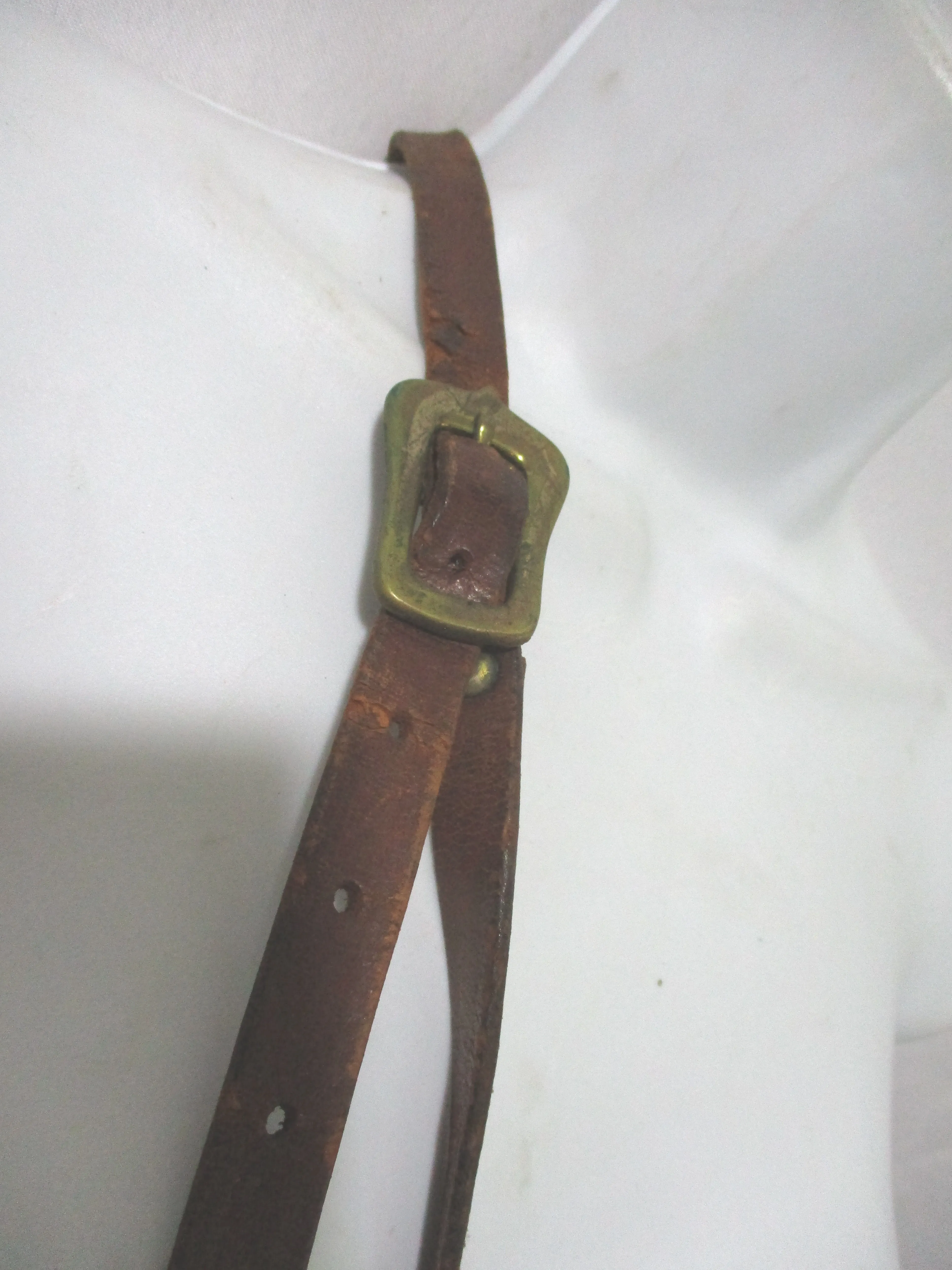 Vintage Leather BRASS EAGLE Crossbody Purse Satchel Flap Bag