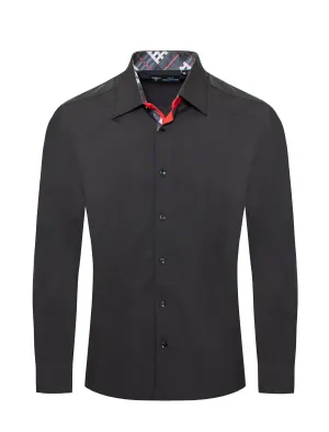 VIP COLLECTION DS-01 BLACK MEN'S DRESS SHIRT