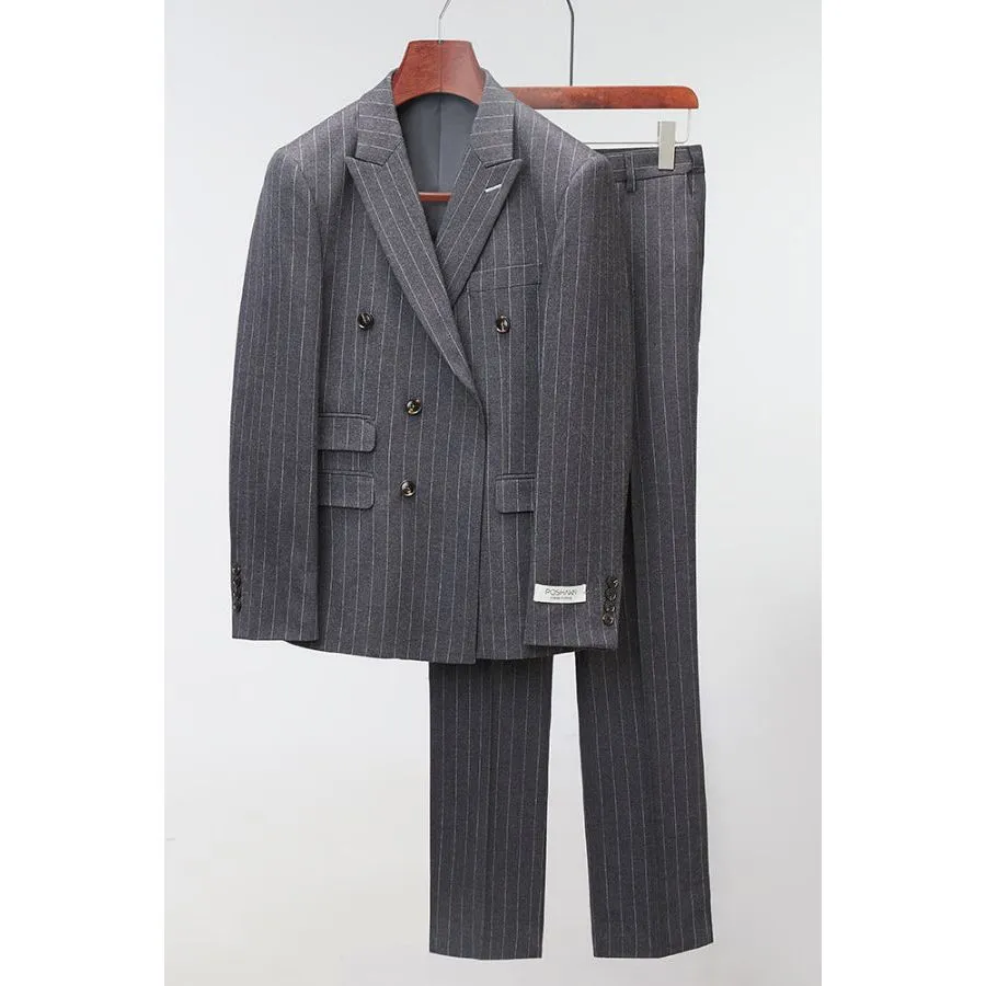 ViscoChic Flat Front Skinny 3 Piece Suit