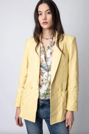 Visko Crinkled Leather Blazer - Shea