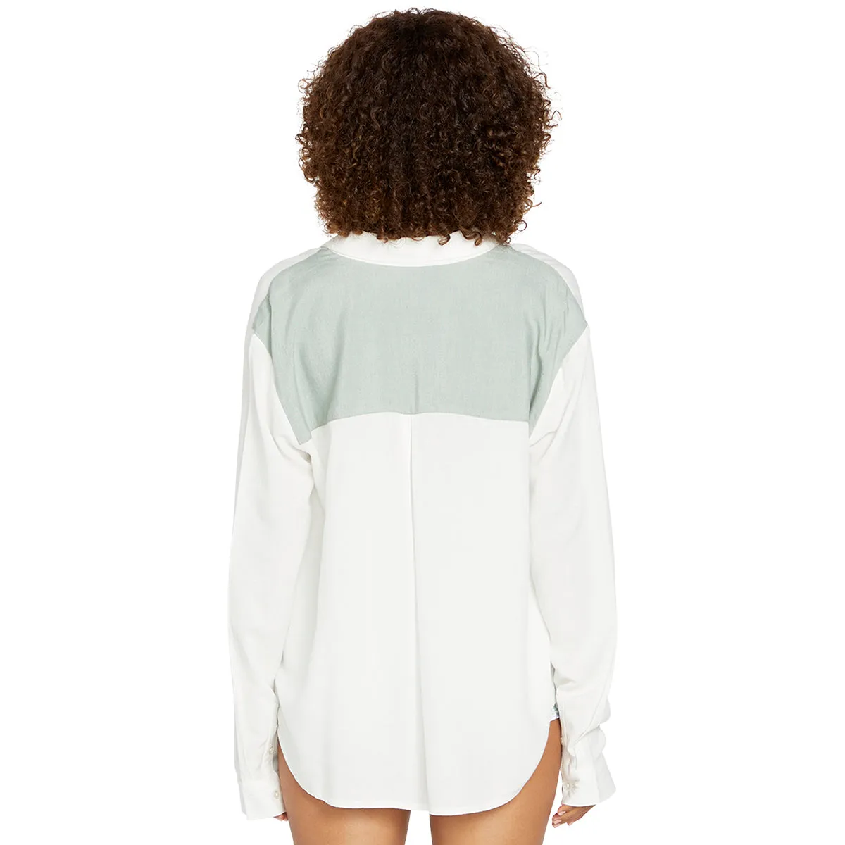 Volcom Women's Coco Ho Yoked Long Sleeve Button-Up Shirt