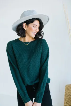 Waffle Knit Boyfriend Sweater
