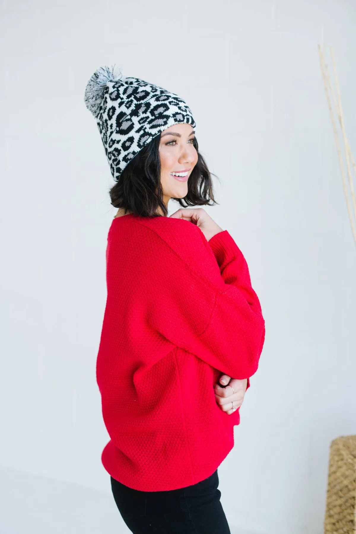 Waffle Knit Boyfriend Sweater