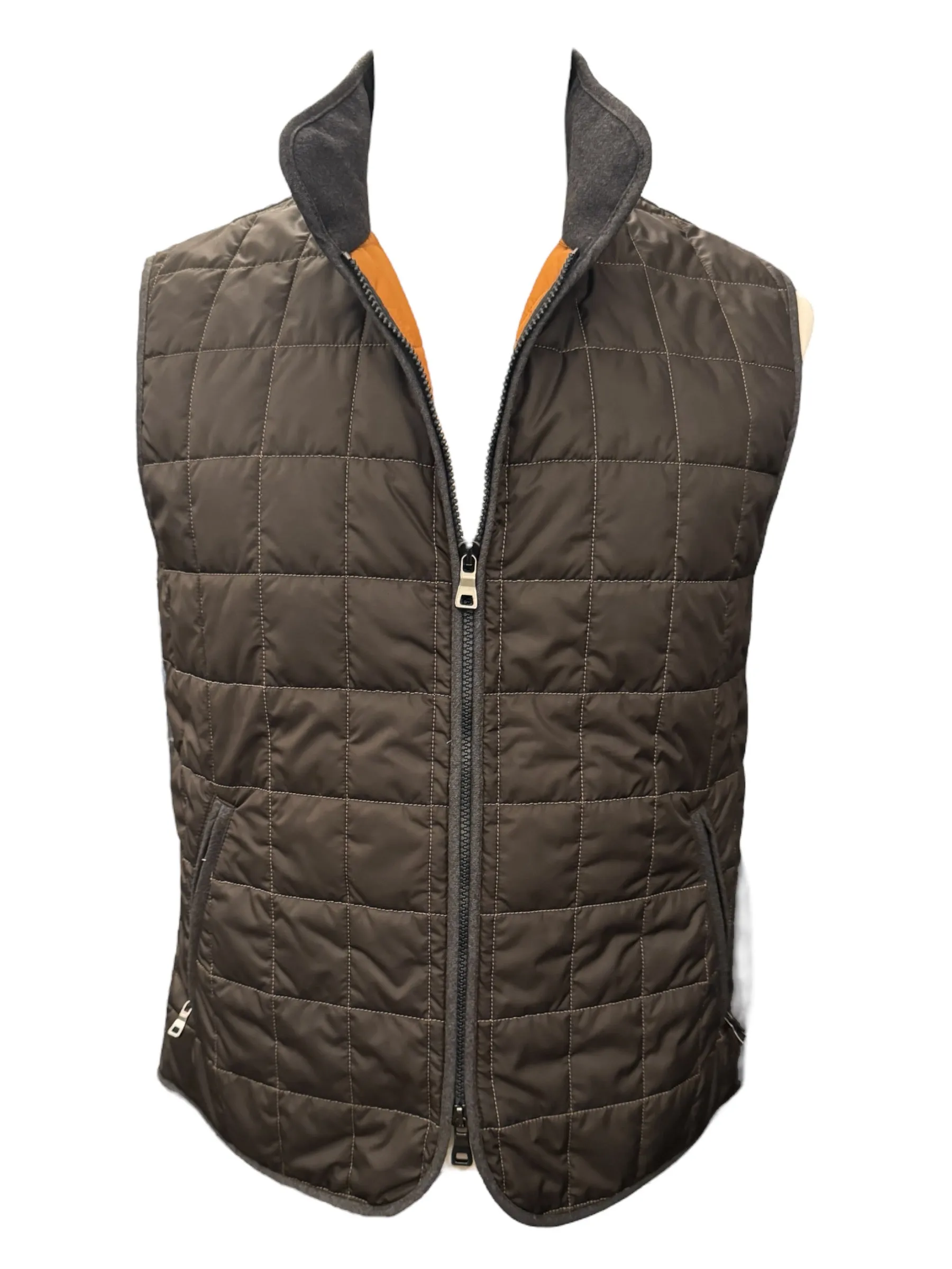 Waterville Theo Nylon Quilt Vest Chocolate