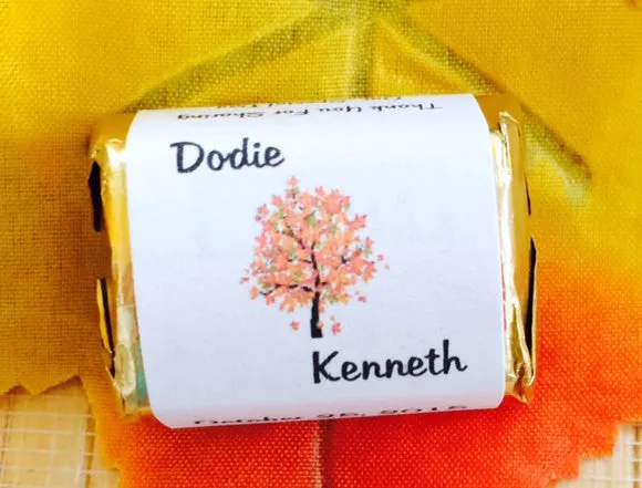 Wedding Candy Wrappers Fall