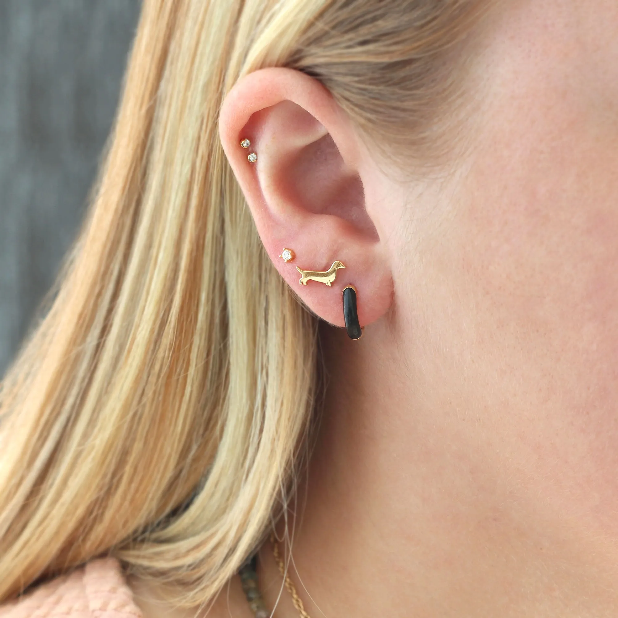 Weiner Dog Stud Earrings