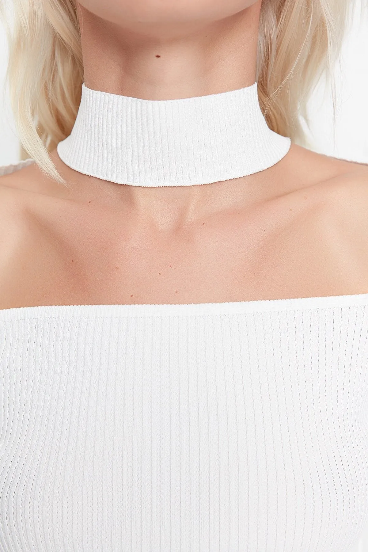 White knit top