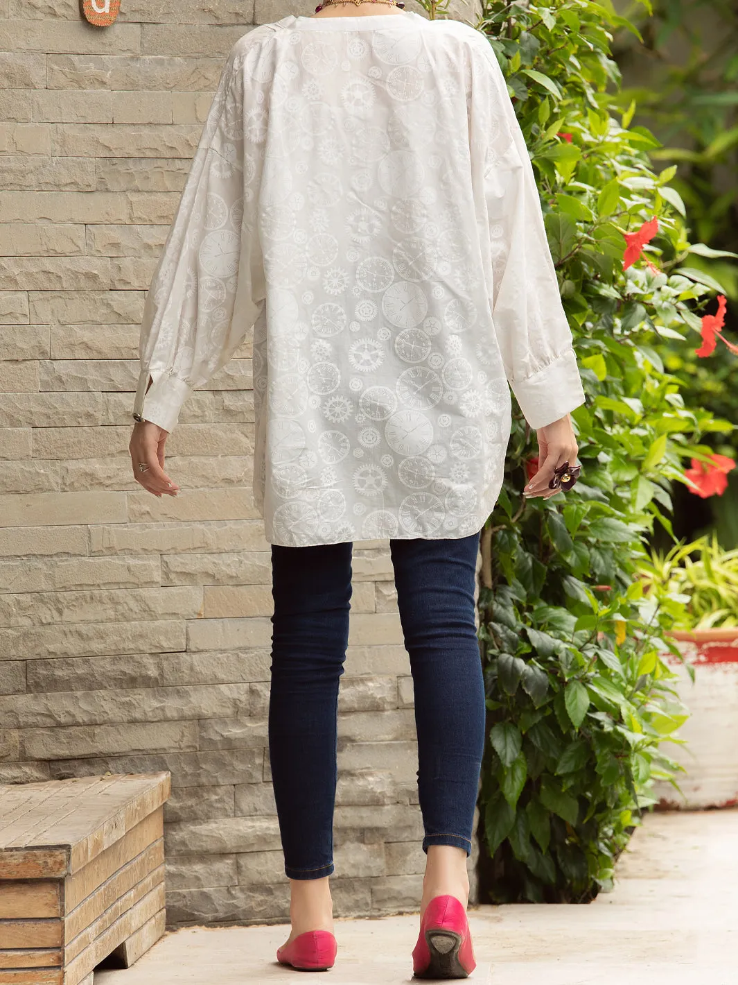 White Lawn Tunic - AL-LK-839