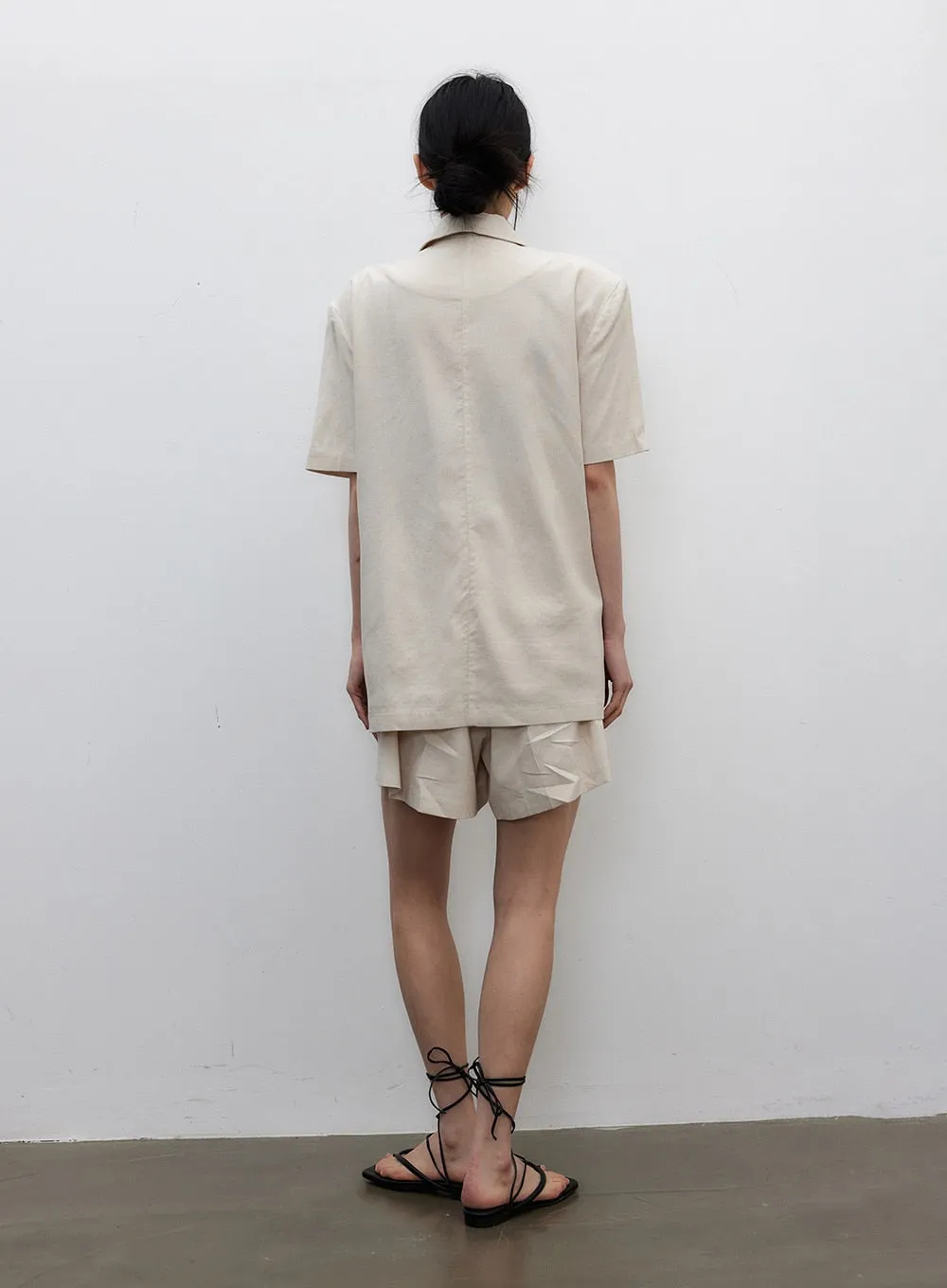 Wide Leg Tailored Shorts IY325