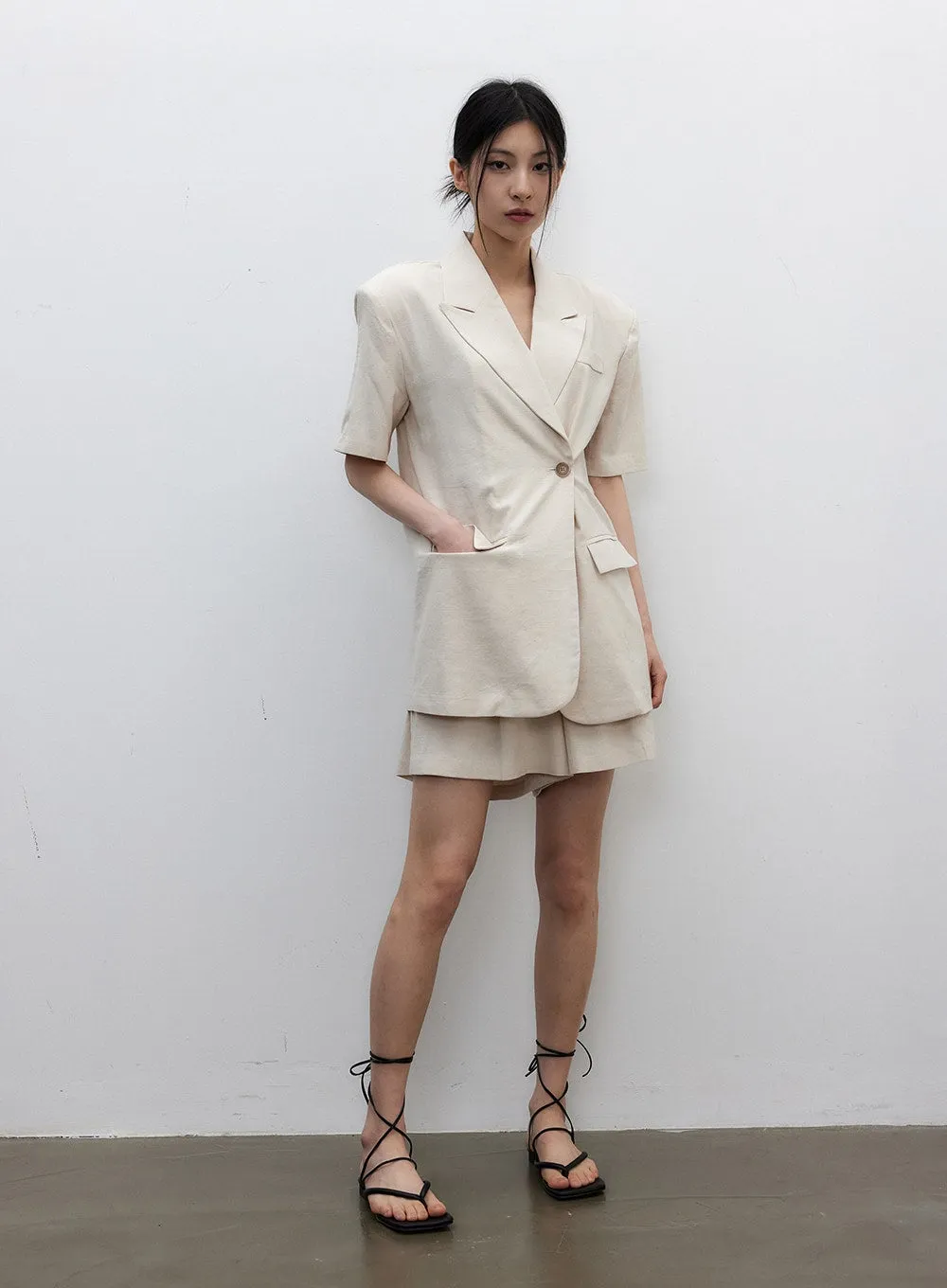 Wide Leg Tailored Shorts IY325