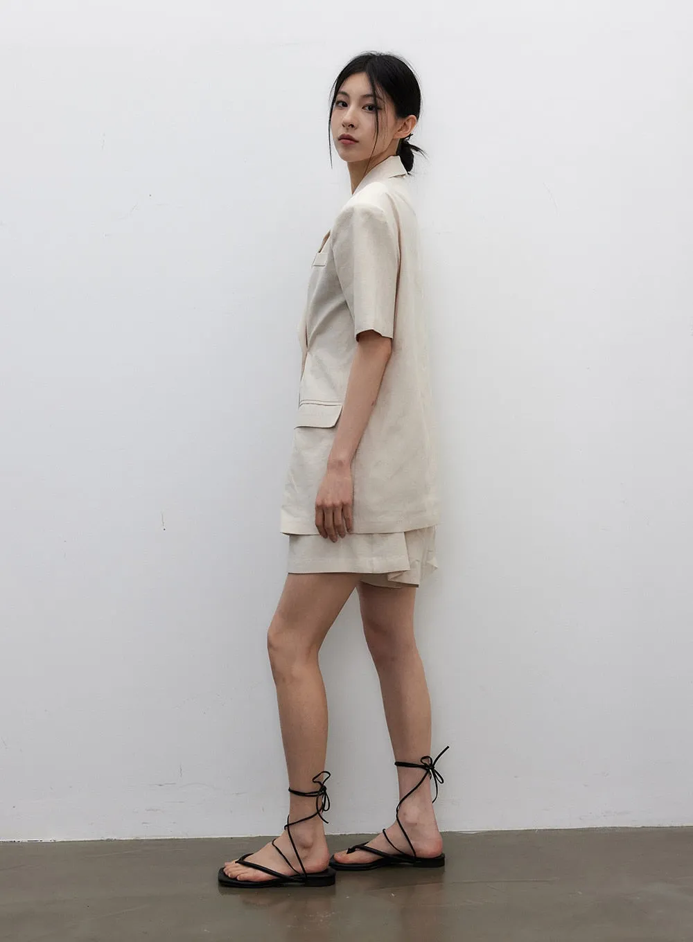 Wide Leg Tailored Shorts IY325