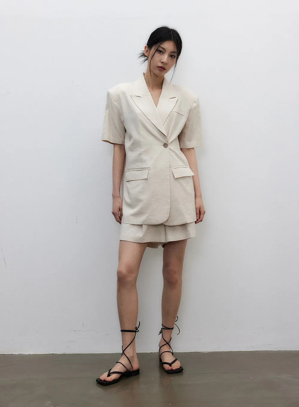 Wide Leg Tailored Shorts IY325