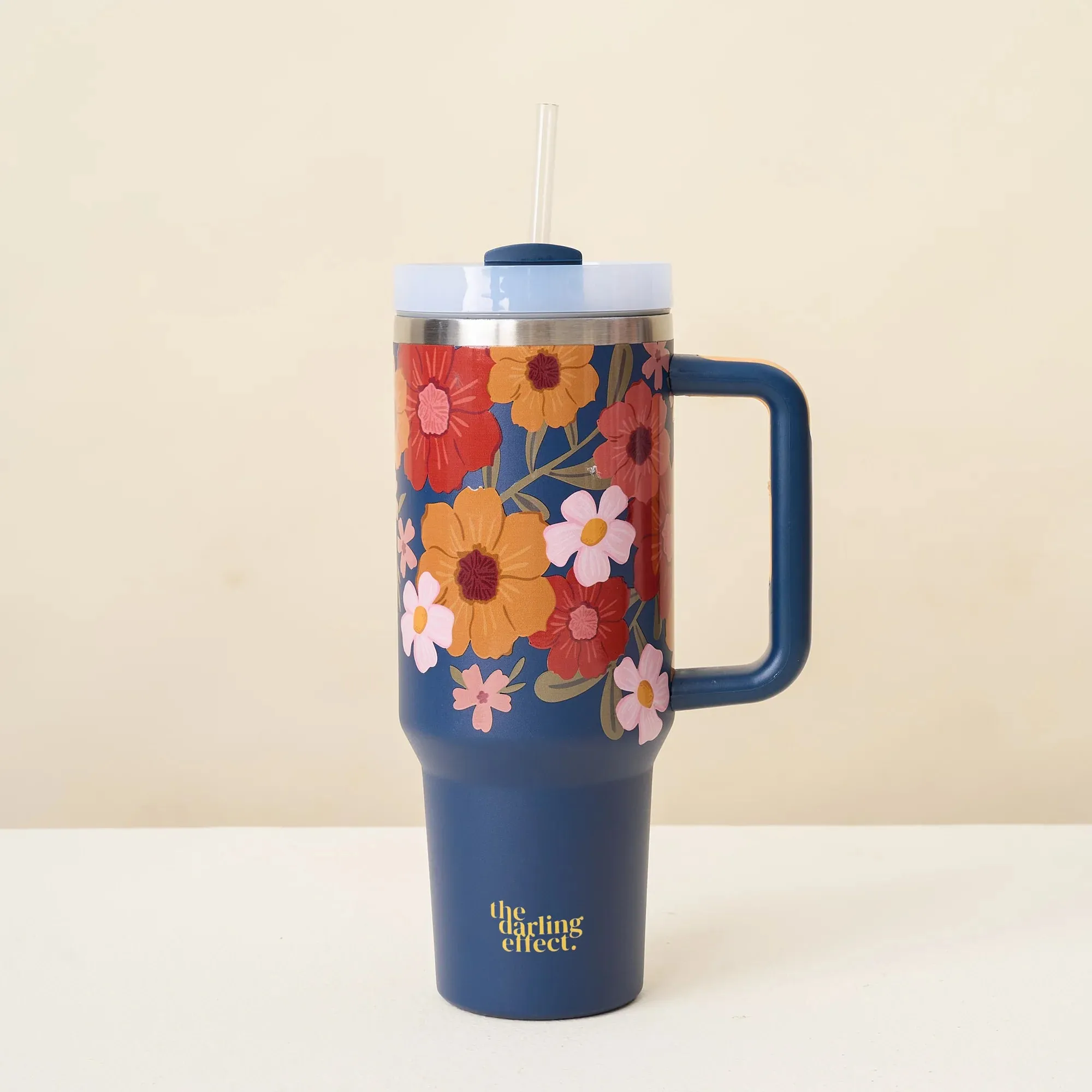 Wild About You Navy Tumbler