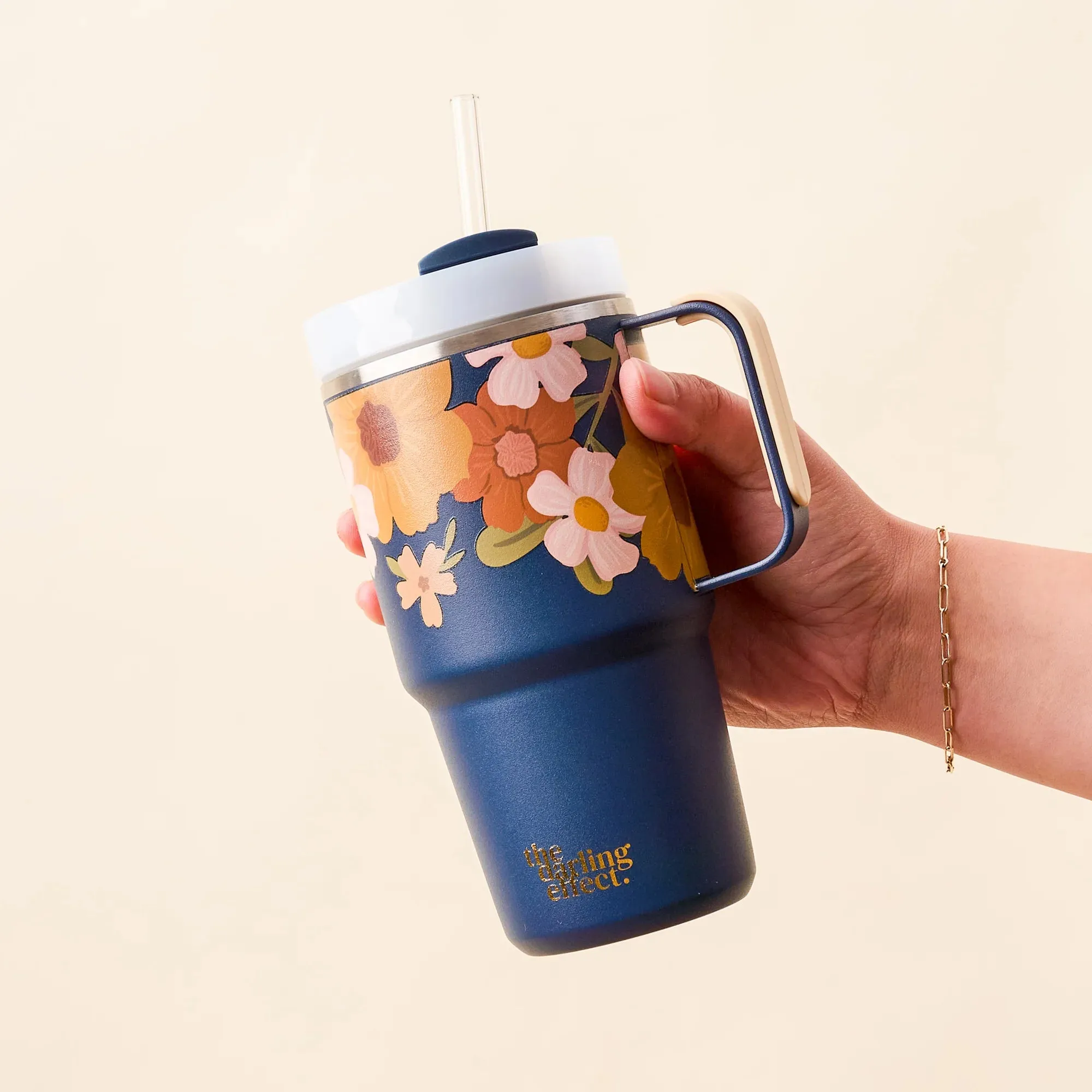 Wild About You Navy Tumbler