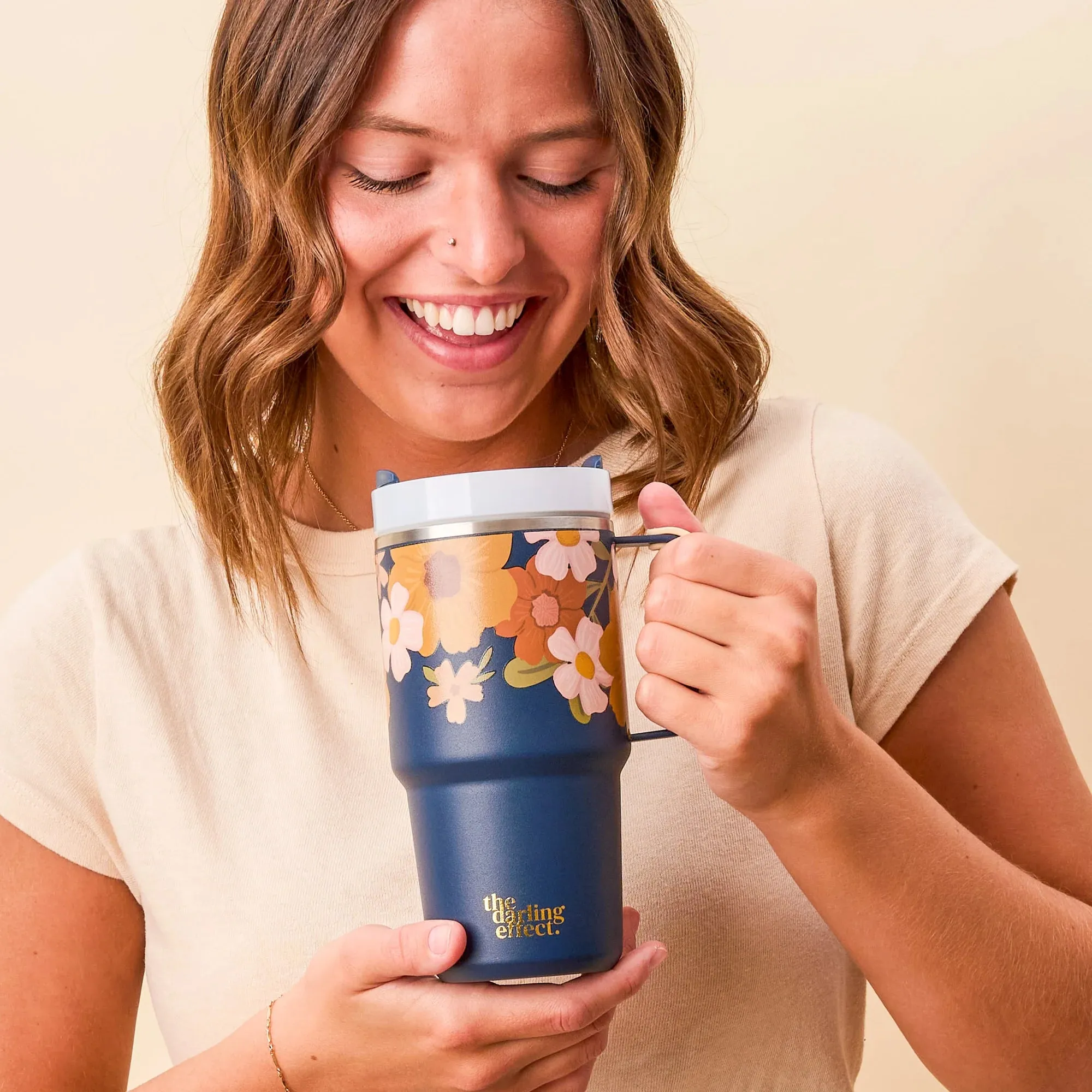 Wild About You Navy Tumbler
