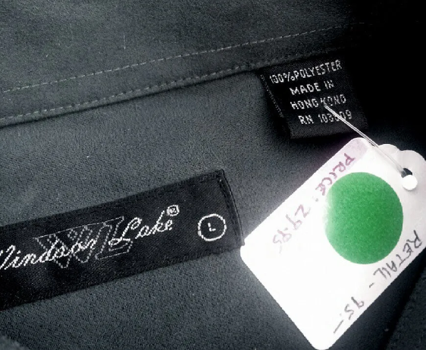 Windsor Lake Green Ultra Suede Fashion Shirt- Size L