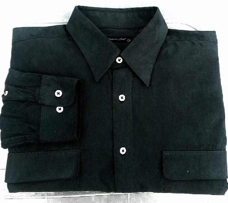 Windsor Lake Green Ultra Suede Fashion Shirt- Size L