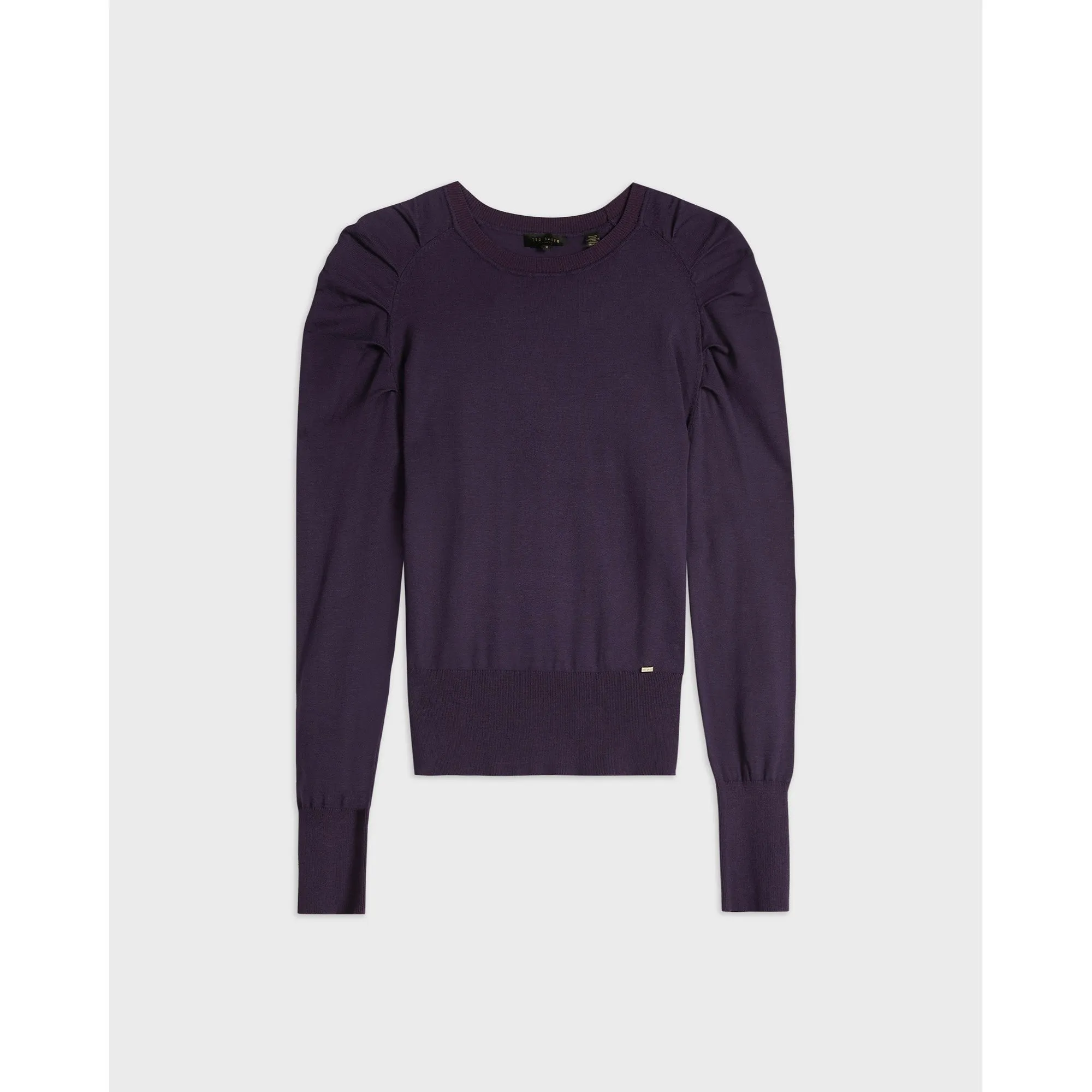 Women Wmk-Piyton-Pleat Detail Sweater - Purple