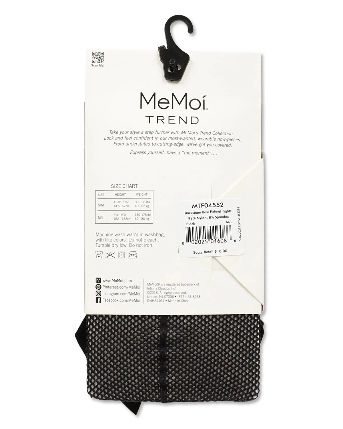 Women's Backseam Bow Nylon Fishnet Tights