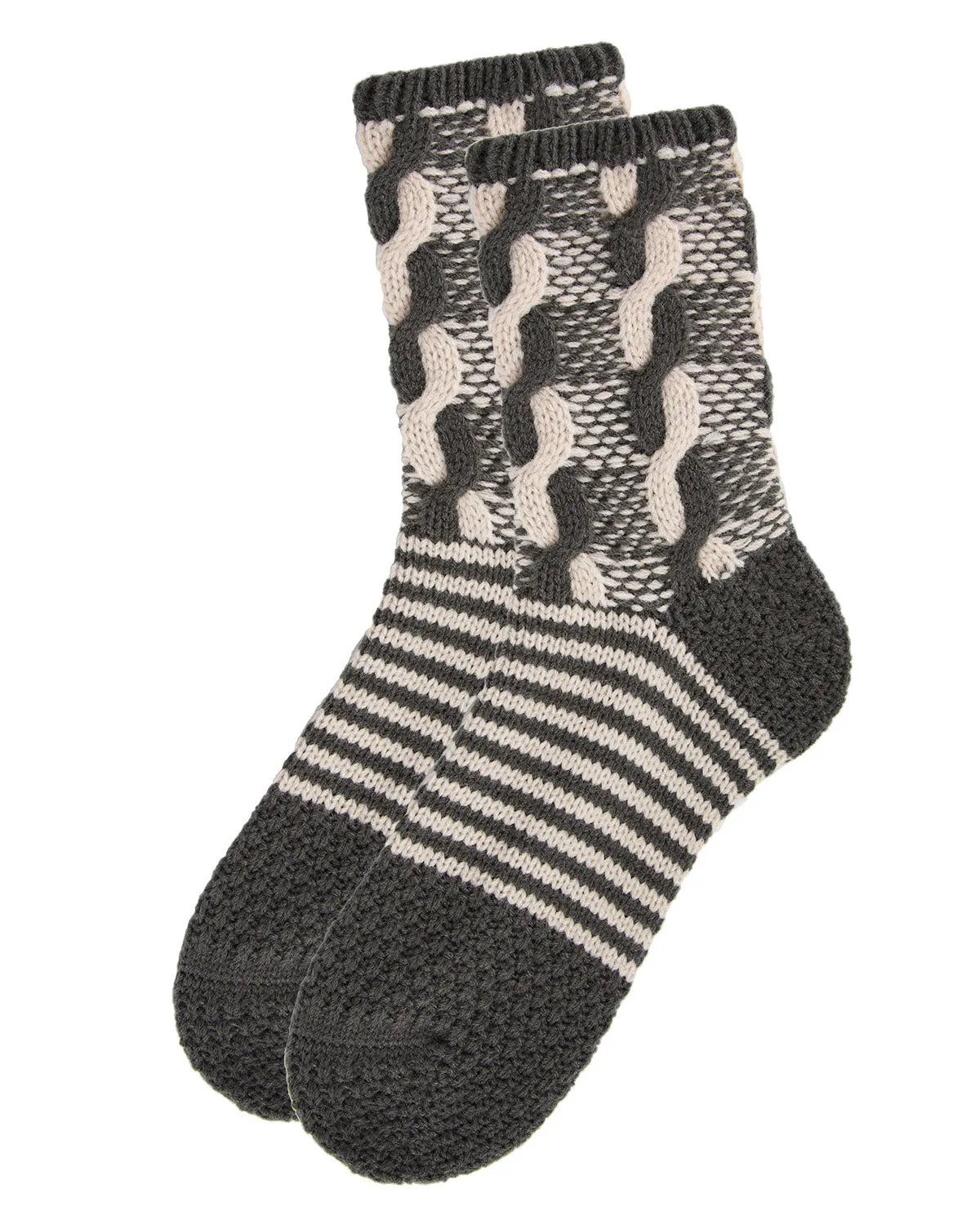 Women's Cable Twist Sweater Knit Soft Cozy Crew Socks