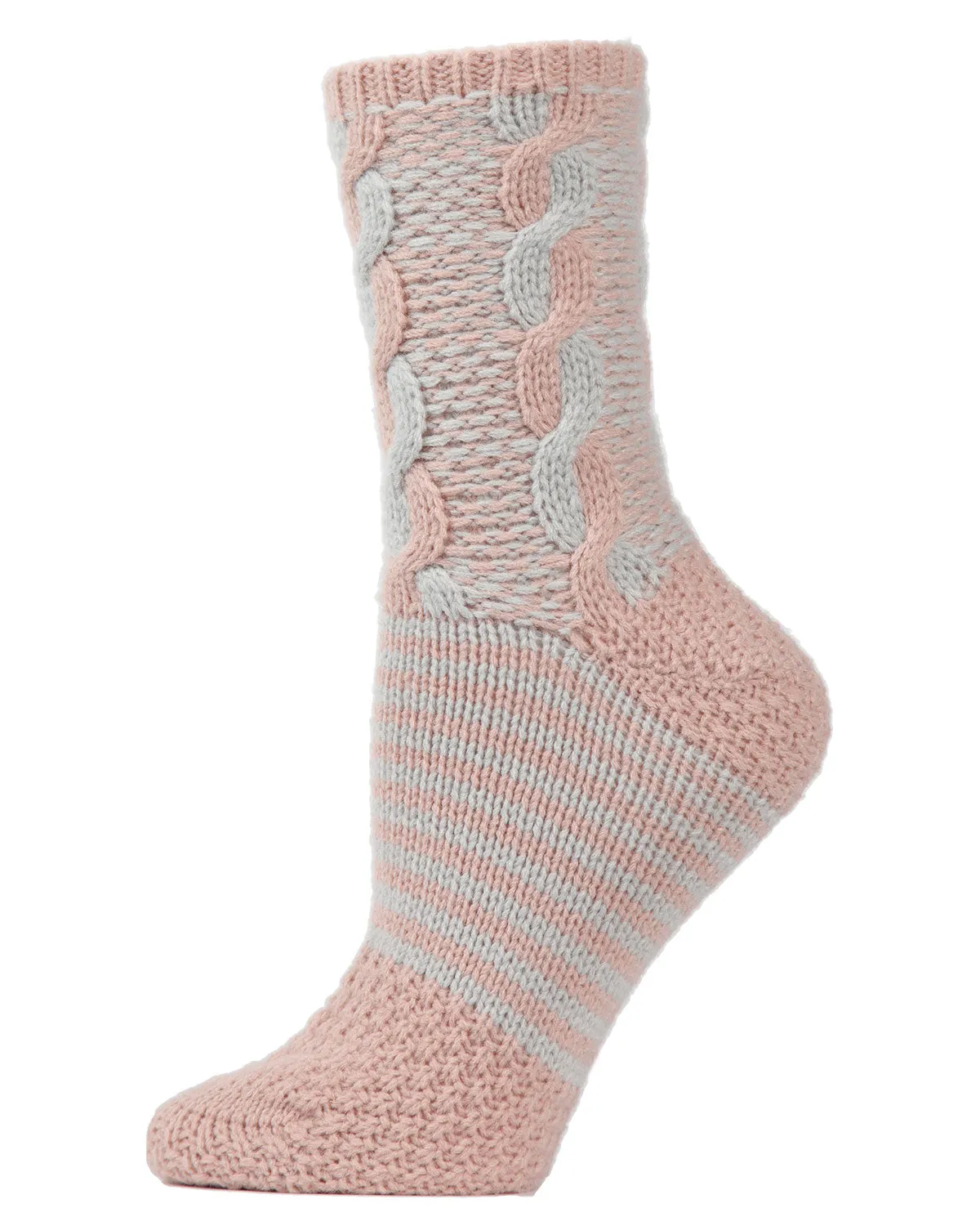 Women's Cable Twist Sweater Knit Soft Cozy Crew Socks