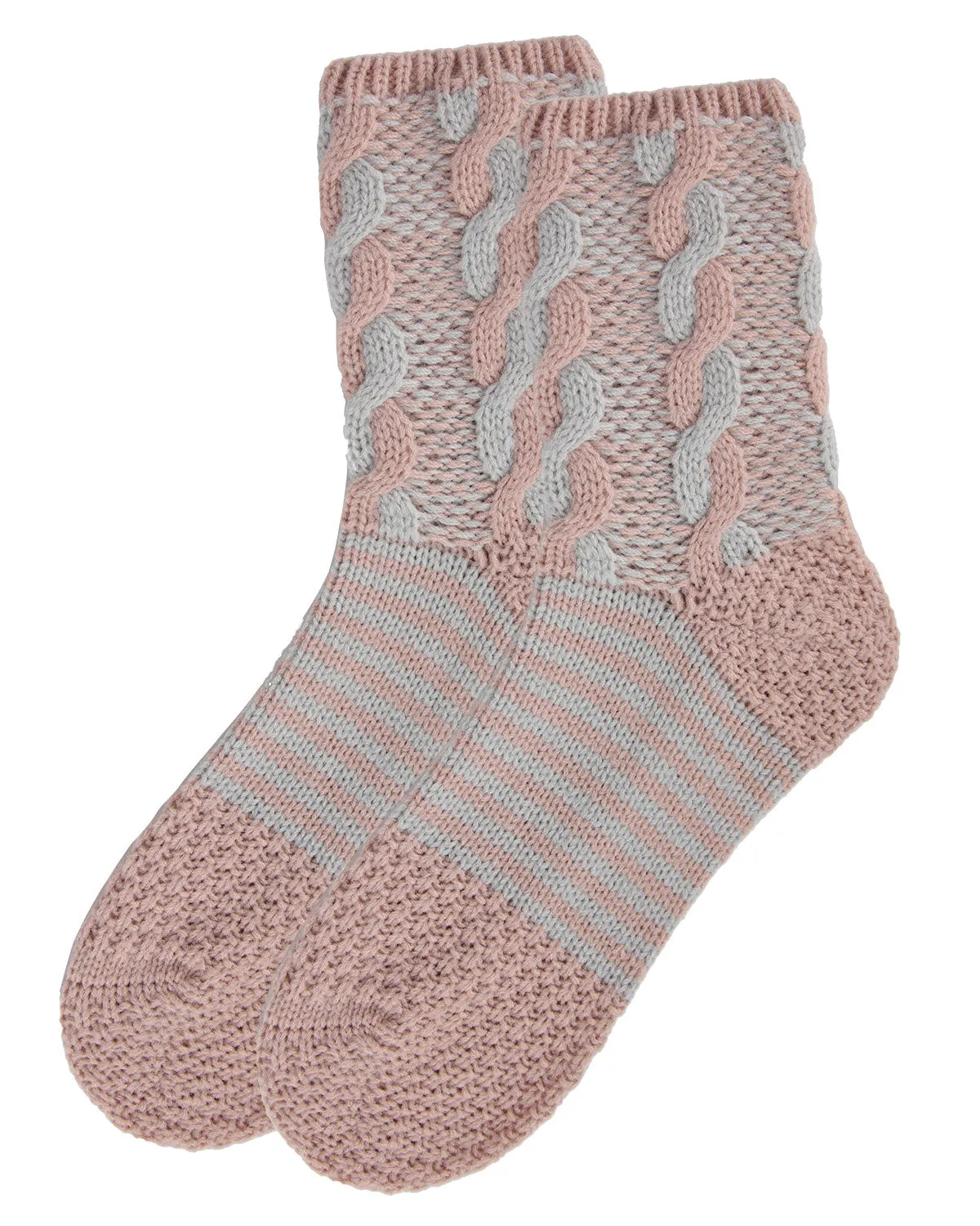 Women's Cable Twist Sweater Knit Soft Cozy Crew Socks