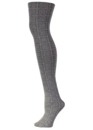 Women's Charcoal Sun Blocks Pattern Fashion Tights