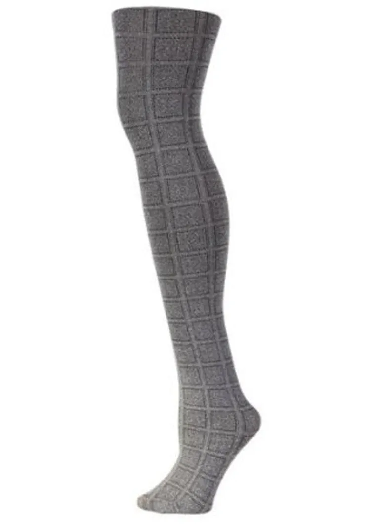 Women's Charcoal Sun Blocks Pattern Fashion Tights