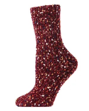 Women's Confetti Plush Cozy Tufted Crew Sock
