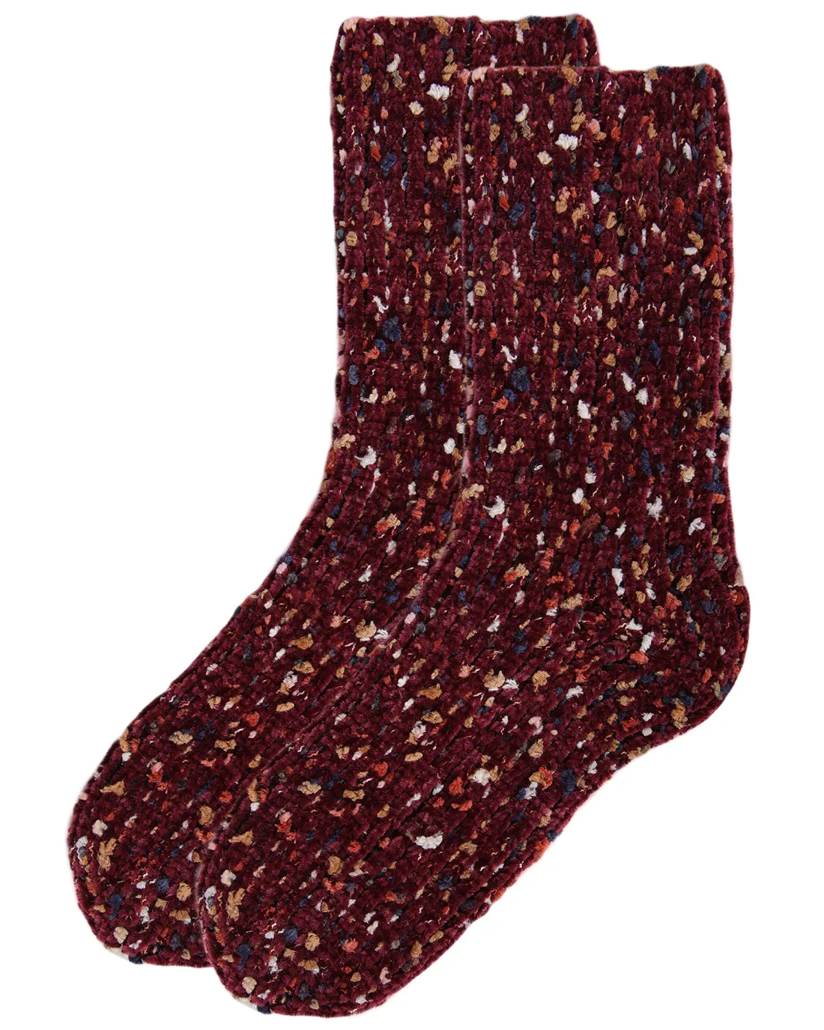 Women's Confetti Plush Cozy Tufted Crew Sock