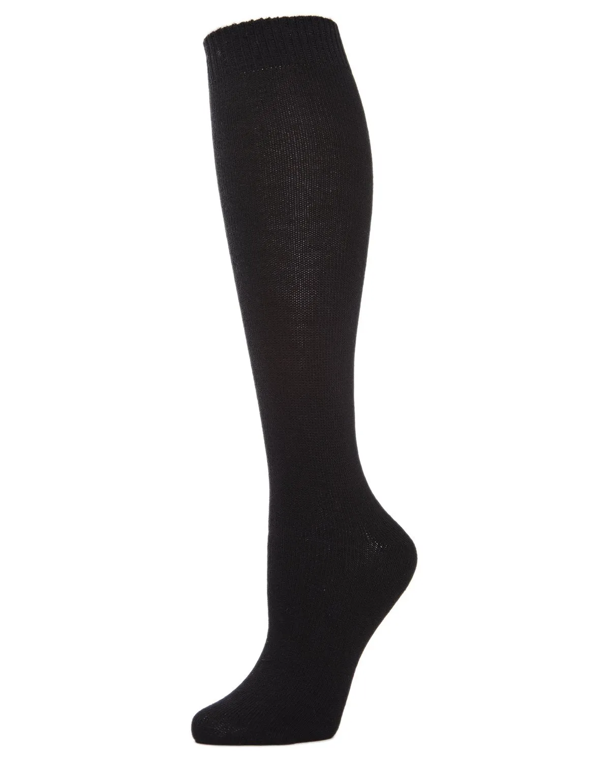 Women's Cotton Blend Solid Knit Knee High Socks