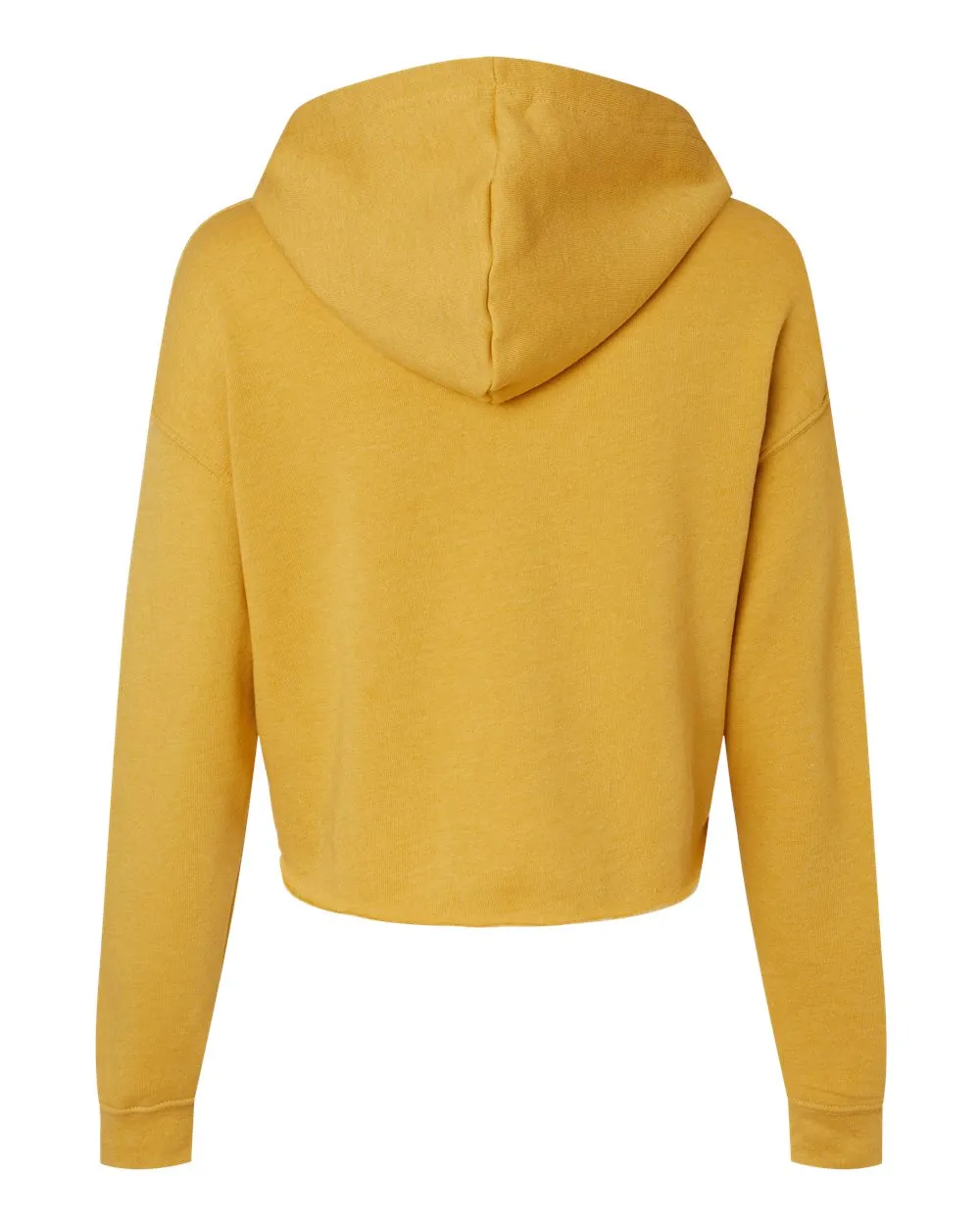 Women's Cropped Fleece Hoodie - Heather Mustard