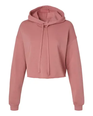 Women's Cropped Fleece Hoodie - Mauve