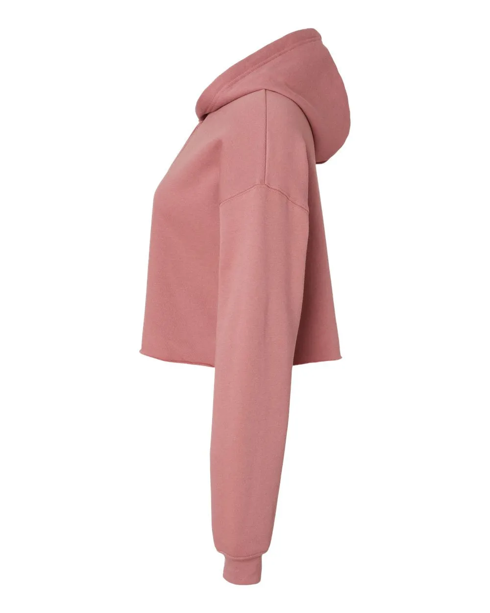 Women's Cropped Fleece Hoodie - Mauve