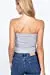 Womens-Drawstring Side Ruched Detail Tube Top
