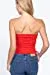 Womens-Drawstring Side Ruched Detail Tube Top