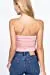 Womens-Drawstring Side Ruched Detail Tube Top