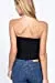Womens-Drawstring Side Ruched Detail Tube Top