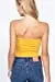 Womens-Drawstring Side Ruched Detail Tube Top