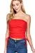 Womens-Drawstring Side Ruched Detail Tube Top