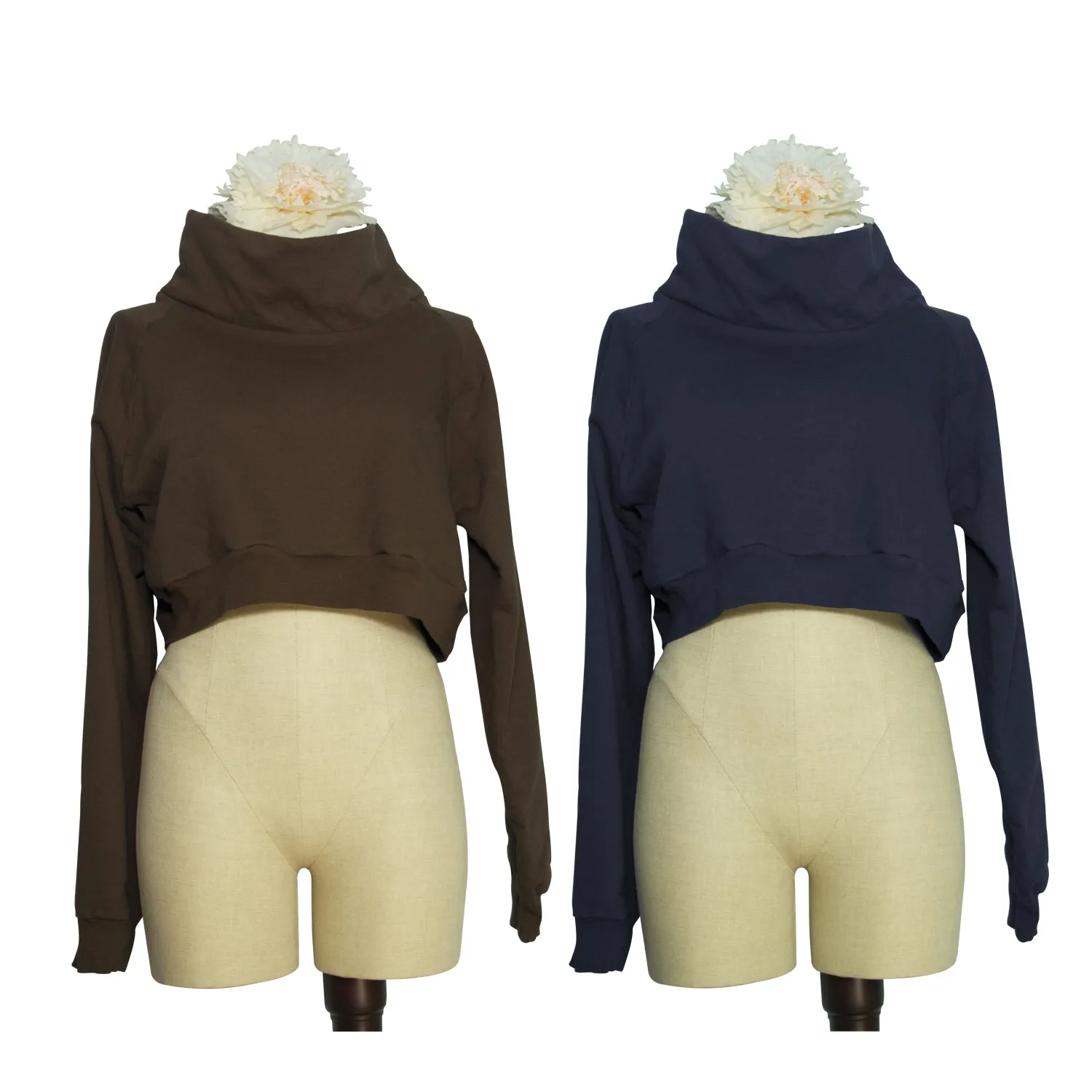 Women's Funnel Neck Crop Top | Made to Order