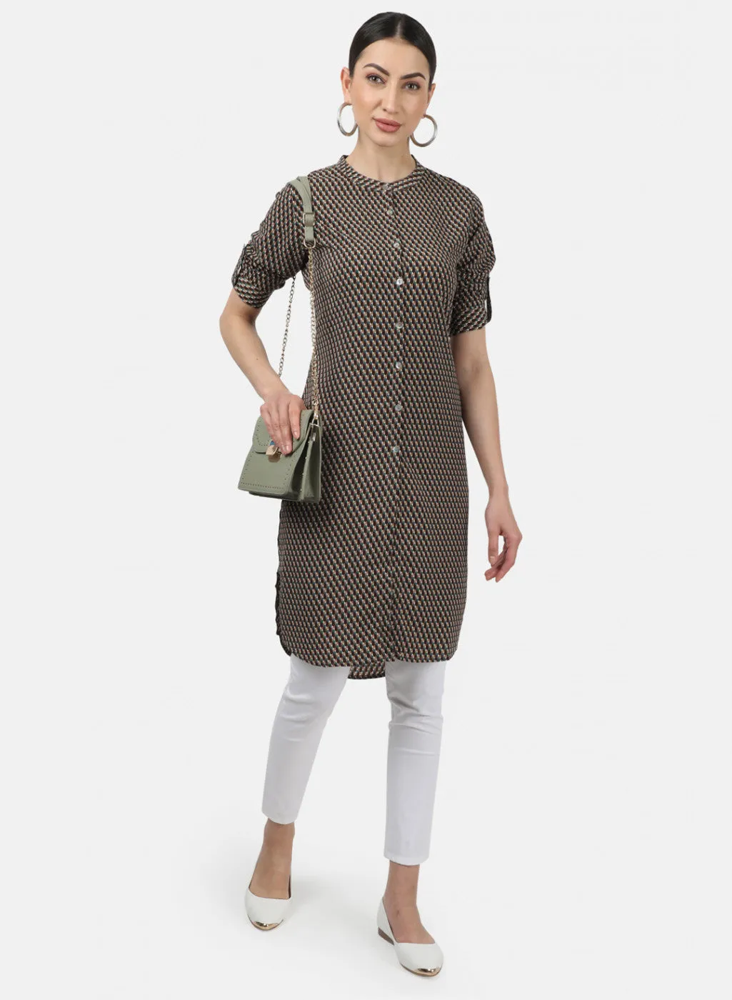 Womens Multi Color Printed Tunic