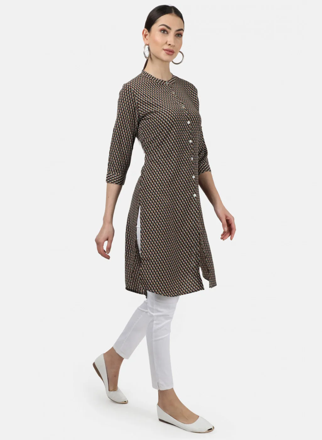 Womens Multi Color Printed Tunic
